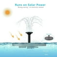 thumbnail image 6 of Cowin Solar Bird Bath Fountain Pump, Solar Fountain with 4 Nozzle, Free Standing Floating Solar Powered Water Fountain Pump for Bird Bath, Garden, Pond, Pool, Outdoor, 6 of 6