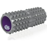 Angle View: planet fitness deep tissue eva foam roller with spine support space and spike bump texture 18 and 13 high density for muscle therapy and self-massage
