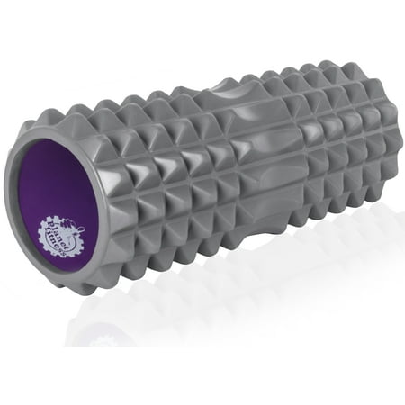 planet fitness deep tissue eva foam roller with spine support space and spike bump texture 18 and 13 high density for muscle therapy and self-massage