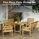 Outsunny 5 Piece Patio Dining Set Table and Chairs, 2 Chairs, 2