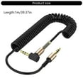 thumbnail image 5 of Coiled 3.5mm Car AUXs Sound Cable Adapter Wire Line to 3.5mm Male Speakers Cable for Car, 5 of 11