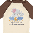 thumbnail image 4 of Inktastic My Tia Loves Me to the Moon and Back Elephant Family Boys or Girls Long Sleeve Baby Bodysuit, 4 of 5