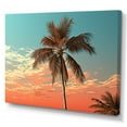 thumbnail image 2 of Designart "Sunset'S Palm Tree" Palms & Palm Trees Wall Decor, 2 of 7