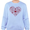thumbnail image 2 of Nurse Icons Heart Sweatshirt Unisex Small Light Blue, 2 of 5