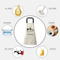 thumbnail image 4 of Delantal de cocina para chef con bolsillos, babero ajustable, resistente al aceite, para hombres y mujeres Blanco B 1, 4 of 7
