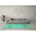 thumbnail image 3 of Ahgly Company Indoor Square Persian Turquoise Blue Traditional Area Rugs, 8' Square, 3 of 4
