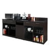 Coffee Break Lunch Room Furniture FULLY ASSEMBLED "Ready-To-Use" 3pc Group BREAKTIME Model 2786 - Elegant Espresso Color...INSTANTLY create your Lunch Break Room!!! (Includes Furniture Cabinets ONLY)