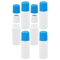 KALLORY 6Pcs Empty Plastic Bottles with Sponge Applicator for Cosmetics and Liniments