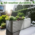 thumbnail image 4 of 6x3x1ft Rectangle Galvanized Raised Garden Beds kit，Large-Capacity Metal Planter Garden Box Outdoor,Metal Garden Bed for Vegetables，Flower，Fruits，Steel Raised Beds for Backyard Gardening, 4 of 8