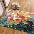 thumbnail image 5 of Abstract Colorful Flower Rugs, Oil Painting Decor Rug, Acrylic Rugs, Modern Rugs, Home Decor Rug, Housewarming Gift, Entryway Rug, Soft Rug, 2.6'x5' - 80x150 cm, 5 of 8