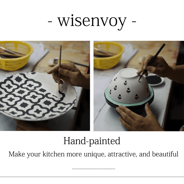 Wisenvoy Dinnerware Sets Plates and Bowls Sets Ceramic Dish Set