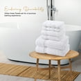 thumbnail image 5 of Utopia Towels 64-Piece Premium Towel Set, 16 Bath Towels, 16 Hand Towels, and 32 Wash Cloths, 610 GSM 100% Ring Spun Cotton Highly Absorbent Towels for Bathroom, Gym, Hotel, and Spa (White), 5 of 8