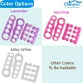 thumbnail image 4 of Chiroplax Toe Separators Stretchers Silicone Gel Spreader Spacer for Bunion Bunionette Relief Hammer Overlapping Toe Straightener Corrector (Hot Pink), 4 of 6