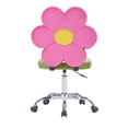 thumbnail image 4 of Impressions Vanity Daisy 360 Degree Swivel Vanity Chair with Adjustable Seat Height (Magenta Velvet), 4 of 5