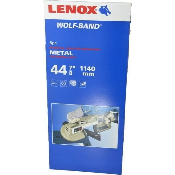 Lenox 8010838PW185 5-Pack Wolf-Band Portable Band Saw Blade, 44-7/8" (1140mm)