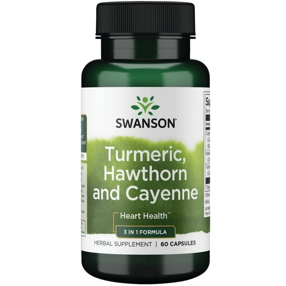 Swanson Full Spectrum Turmeric, Hawthorn and Cayenne 60 Capsules