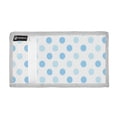 thumbnail image 2 of JIALIOU Nylon Trifold Card Wallet with ID Window Zipper Pocket for Men Women Teen Light Blue Polka Dots, 2 of 7