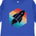 thumbnail image 4 of Inktastic Rocket Ship Retro Space Boys or Girls Long Sleeve Toddler T-Shirt, 4 of 5