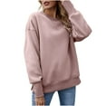 thumbnail image 2 of Jsaierl Sweatshirt for Women Funny Solid Color Sweatshirts Crewneck Dressy Casual Pullover Tops Comfort Long Sleeve Shirts Womens Sweatshirts, 2 of 8