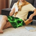 thumbnail image 6 of Rocae Green Lightning for Men's Soft Sleep Pajama Shorts, Waistband and Pockets, 6 of 9
