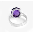 thumbnail image 4 of 925 Sterling Silver Amethyst Gemstone Oval Shape Women Ring Christmas Gift , Engagement ,Ring, 4 of 5