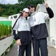 thumbnail image 1 of Traje casual de una pieza para entrega, uniforme de clase de estudiante masculino y femenino, uniforme de pareja, uniforme escolar deportivo chino, traje de dos piezas, 1 of 5