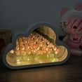 thumbnail image 5 of DIY Tulip Night Light Mirror 2in1 Handmade Furniture Decoration Simulation Flower Bedroom Sleeping Table Lamp Children Girl Couple Friends Gift Decoration Desk Mirror (13 Flowers-Pink), 5 of 6