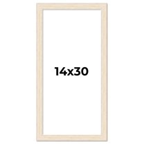 14x30 Frame White Real Wood Picture Frame Width 1.5 inches | Interior Frame Depth 0.5 inches | Barn