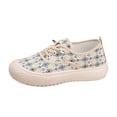 thumbnail image 2 of AUDeals Women's Wide Toe Box Shoes, Soft Soled Lace Up Canvas Sneakers with Breathable Comfort for Casual Walking, 2 of 8