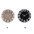 thumbnail image 4 of Reloj de pared Bearachild 3D 12 pulgadas silencioso punteros de Metal Gris 30*30*4.2 cm, 4 of 6