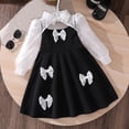 thumbnail image 2 of RMGVDSD Girls Formal Dresses Toddler Girls Dress Long Sleeve Birthday Dresses With Bowknot Elegant Party Dress Kids Dresses School Wear 3-4 Years, 2 of 3