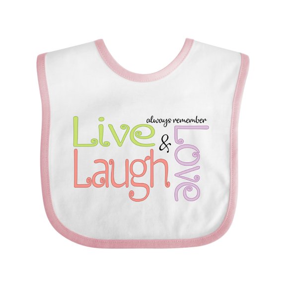 Inktastic Live, Laugh, Love Boys Baby Bib