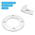 thumbnail image 4 of Uxcell 2" 53mm ID Duct Connector Flange, Stainless Steel Flat Straight Pipe Exhaust Flange Duct Mounting Plate, 4 of 4