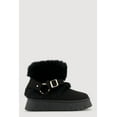 thumbnail image 2 of Women's Faux Fur Booties with Metallic Buckle, 2 of 3