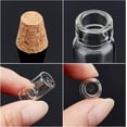 thumbnail image 6 of Glass Jar Glass Bottles with Cork Stopper Bead Containers Wishing Bottle Column Clear Capacity: 1.5ml(0.05 fl. oz) 18x10mm Stopper: 6~7x6~6.5mm Bottleneck: 7mm in diameter 50pcs/bag, 6 of 6