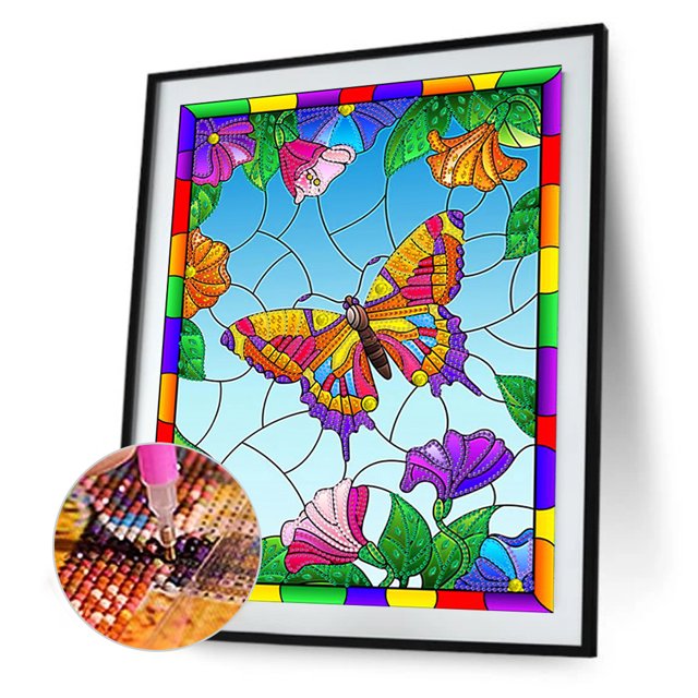 Cuadros Decorativos 5D bricolaje en forma especial parcial taladro diamante pintura mariposa decoración (YXC245) Tmvgtek embutido en tela