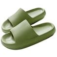 thumbnail image 3 of Zapatillas de almohada con diapositivas de nube suave suela gruesa zapatillas de ducha para interior y exterior, 3 of 6