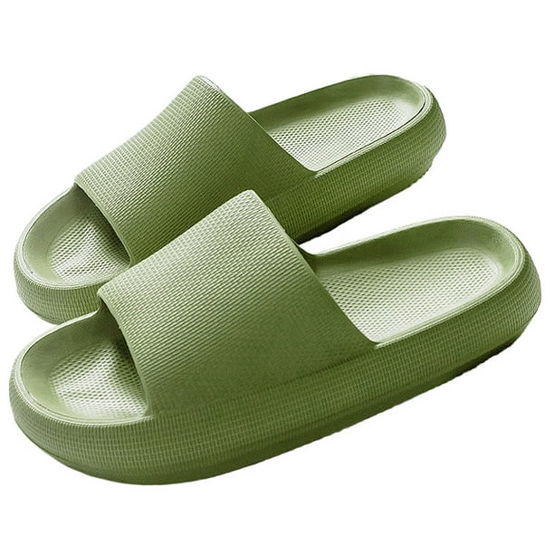 Pantuflas Suaves Btafrte Suela Gruesa para Parejas Verde 40/41