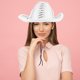 thumbnail image 4 of KAKOWELY Sombrero de lentejuelas, ala ancha, sombrero de vaquero de moda, sombrero de vaquera para fiesta de carnaval, 4 of 5