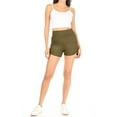 thumbnail image 4 of Women's Casual Stretch Side Ruche Detail Solid Shorts Pants, 4 of 4