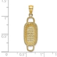 thumbnail image 2 of 14k Gold 3-d Rectangular Basket 2 Handles Charm 25.55x10.55mm Wide 5.75mm Thick Pendant Necklace for Women, 2 of 2