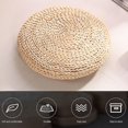 thumbnail image 4 of Coussin de Méditation Yoga Rond en Paille avec Rembourrage en Soie, 4 of 5