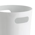 thumbnail image 2 of Mainstays Basic Plastic 1.45 Gallon Wastebasket in Arctic White for Bathroom, Bedroom or Office, 2 of 5