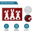 thumbnail image 6 of Easter Bunny Placemats Set of 12, Cute Rabbit Family Vintage Red Abstract Placemats for Dining Table, Place Mats for Kitchen Tabletop, Waterproof Wipeable Dining Table Mats Set, 6 of 9