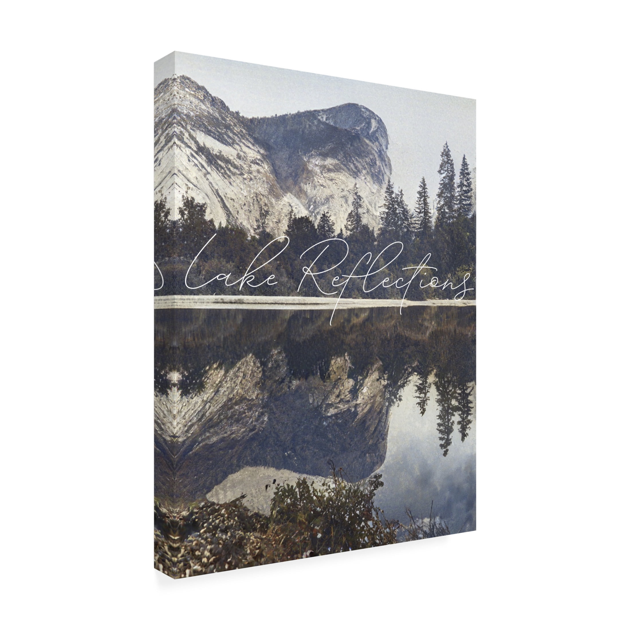 Canvas Wall Art - Sasha 'Lake Reflections' Wall Art for Living Room, Bedroom, or Office Décor by Trademark Fine Art - 14 x 19 Inches