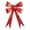 Red, variant on Christmas Bow Ornament, Iron Bow Hanging Decoration, Metallic Finish with Hanging Loop for Christmas Trees Wreaths and Garlands, Gold