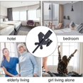 thumbnail image 5 of Upgraded Portable Door Lock, 2 Pack Portable Door Lock for Travel, Home, Hotel, Airbnb and Dorm,Additional Security and Safety, Secure Your Room and Home Doors Against High Impact or Pressure Black, 5 of 5