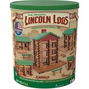 LINCOLN LOGS - Collectors Edition Village - 327 All Wood Pieces - Collectible Tin