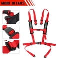 thumbnail image 3 of Arnés de seguridad BESTZHEYU de 4 puntos rojo con almohadilla de 3 pulgadas 2 piezas, 3 of 7