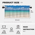 thumbnail image 4 of Blue Ocean Tropical Beach Valances Half Window Curtain, Beautiful Beach Phi Islands View Andaman Sea Krabi Kitchen Valances for Bedroom Heat Insulated for Decor 52x18 Inch, 4 of 6